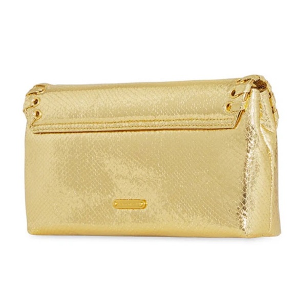 NWT Rebecca Minkoff Whip Convertible Clutch - Color Goldtone Reptile - Picture 4 of 5